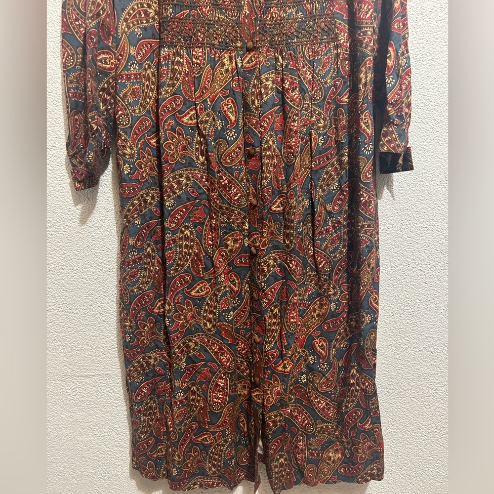 Karin Stevens Vintage Paisley dress. Size 7 petite - Picture 3 of 7